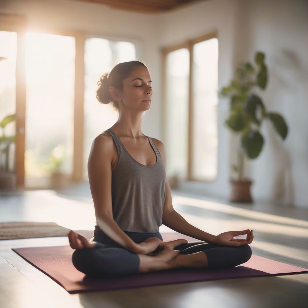 Woman Meditating Peacefully